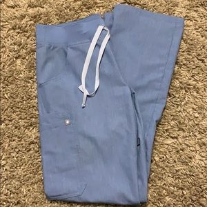 Figs Heather Denim Cargo Scrub Pants